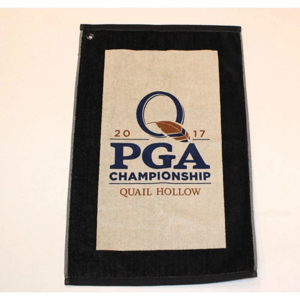 2017 PGA Championship Golf Towel Quail Hollow black & White New